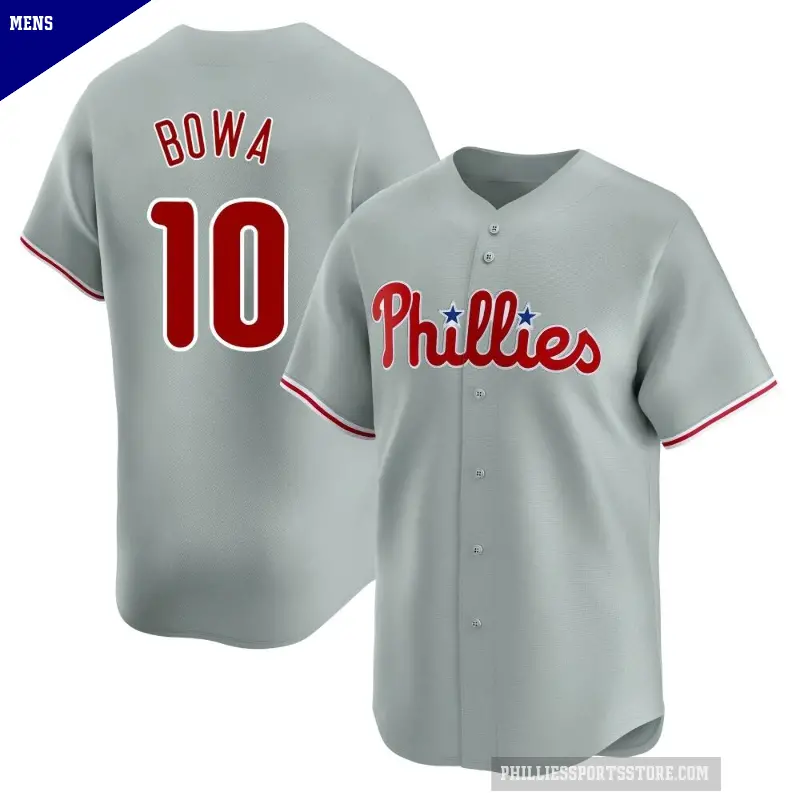 Men's No.10 Larry Bowa Philadelphia Phillies Gray Limited Away Jersey