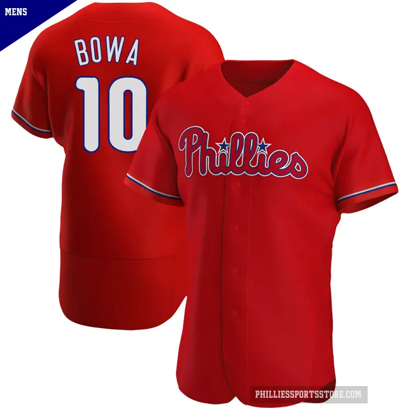 Men's No.10 Larry Bowa Philadelphia Phillies Red Authentic Alternate Jersey