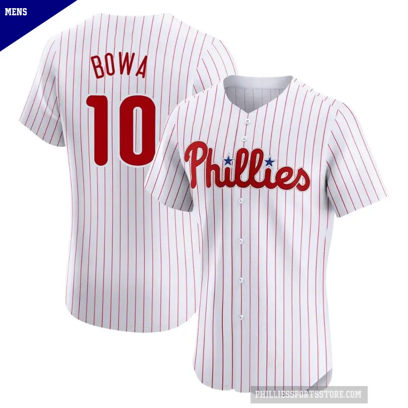 Men's No.10 Larry Bowa Philadelphia Phillies White Elite Home Jersey