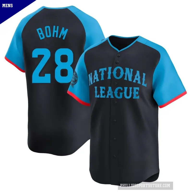 Men's No.28 Alec Bohm Philadelphia Phillies Navy Limited National League 2024 All-Star Game Jersey
