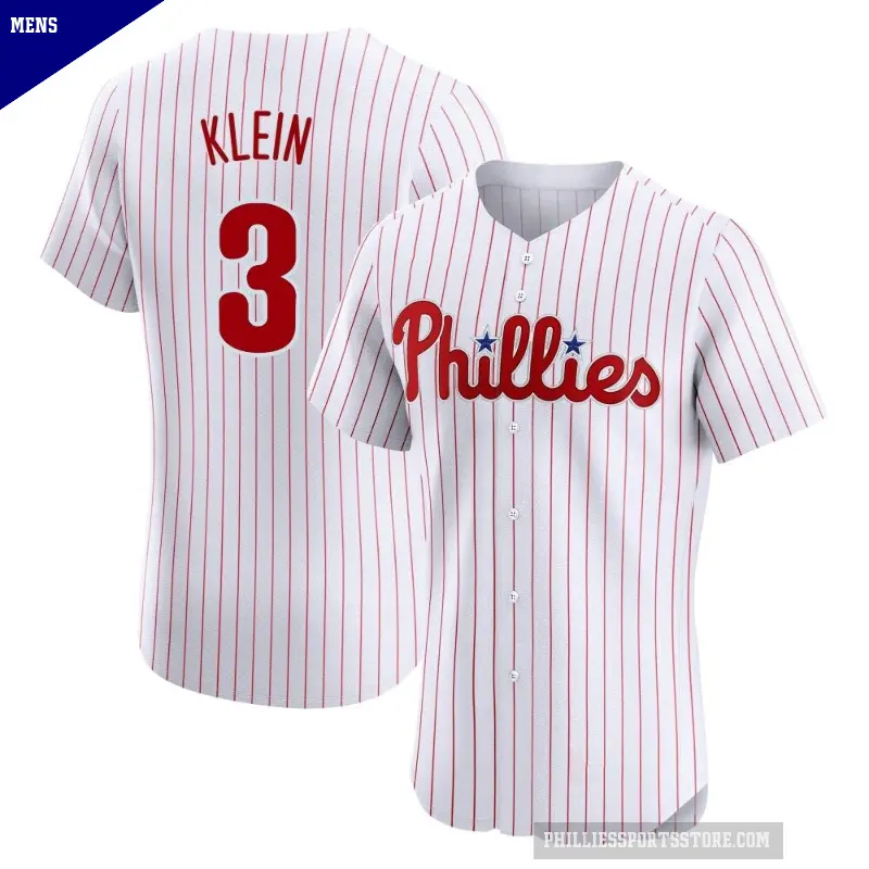 Men's No.3 Chuck Klein Philadelphia Phillies White Elite Home Jersey