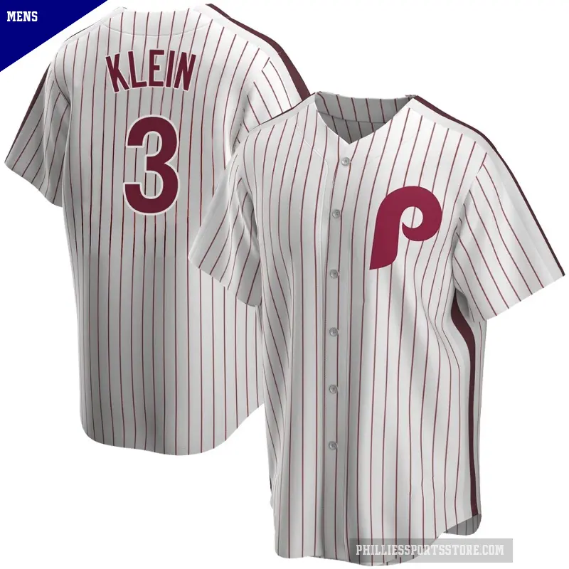 Men's No.3 Chuck Klein Philadelphia Phillies White Replica Home Cooperstown Collection Jersey