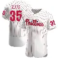 Men's No.35 Drew Ellis Philadelphia Phillies White Authentic Home Jersey