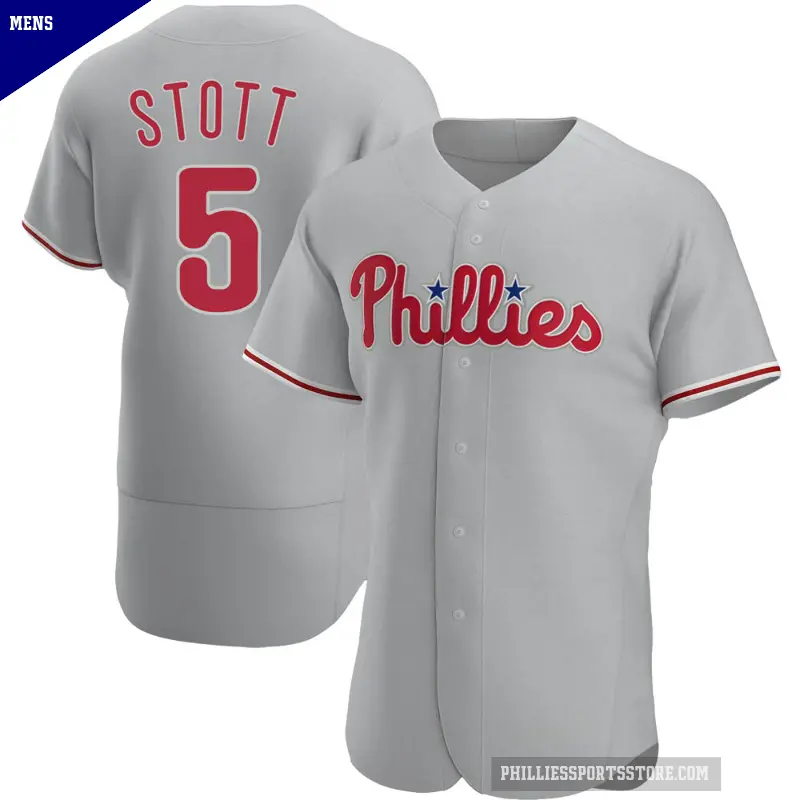 Men's No.5 Bryson Stott Philadelphia Phillies Gray Authentic Road Jersey