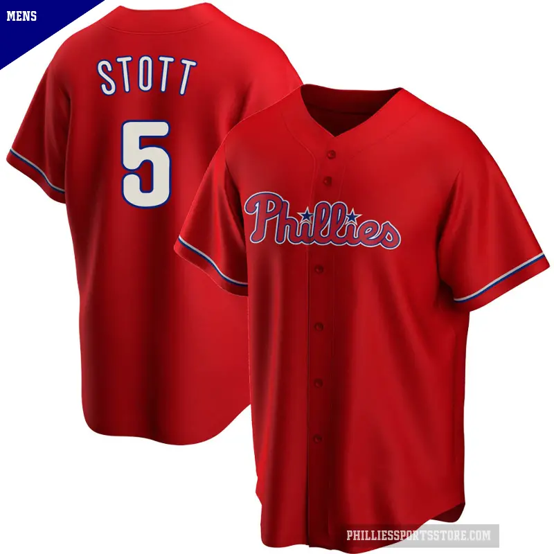 Men's No.5 Bryson Stott Philadelphia Phillies Red Replica Alternate Jersey