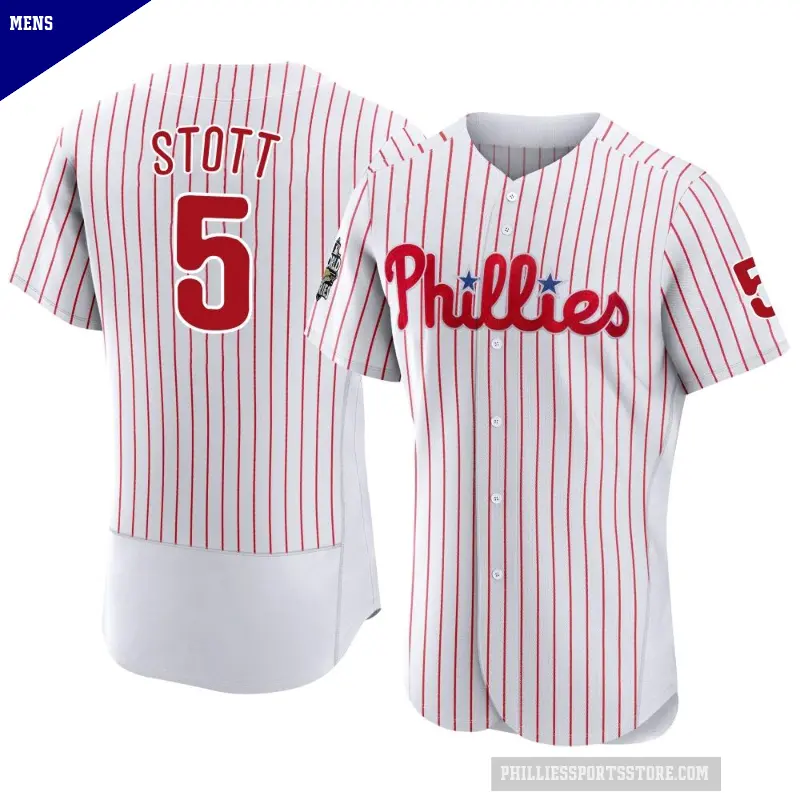 Men's No.5 Bryson Stott Philadelphia Phillies White Authentic 2022 World Series Home Jersey