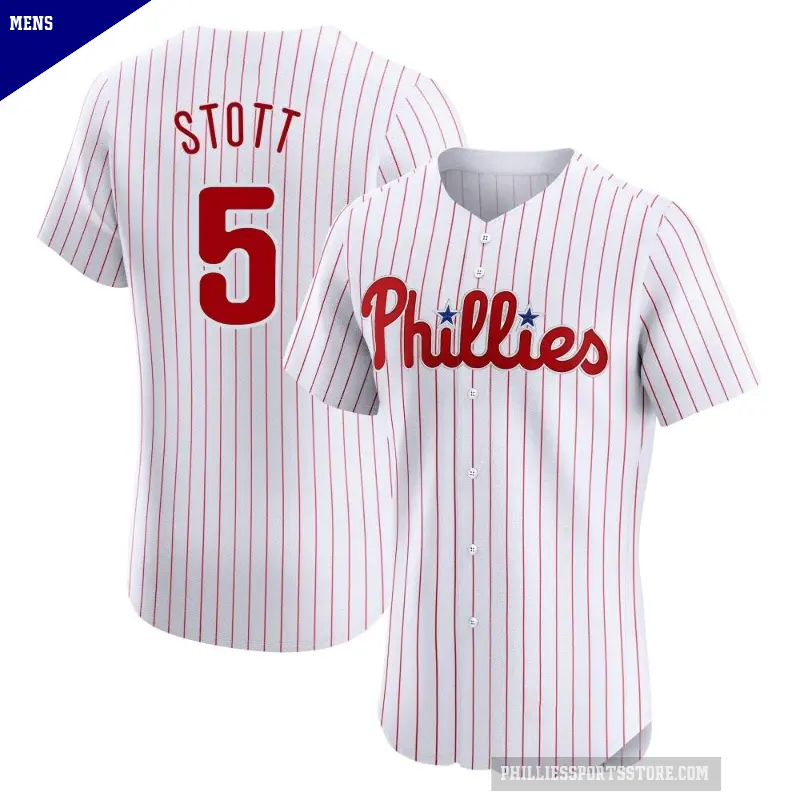 Men's No.5 Bryson Stott Philadelphia Phillies White Elite Home Jersey