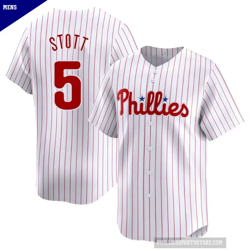 Men's No.5 Bryson Stott Philadelphia Phillies White Limited Home Jersey