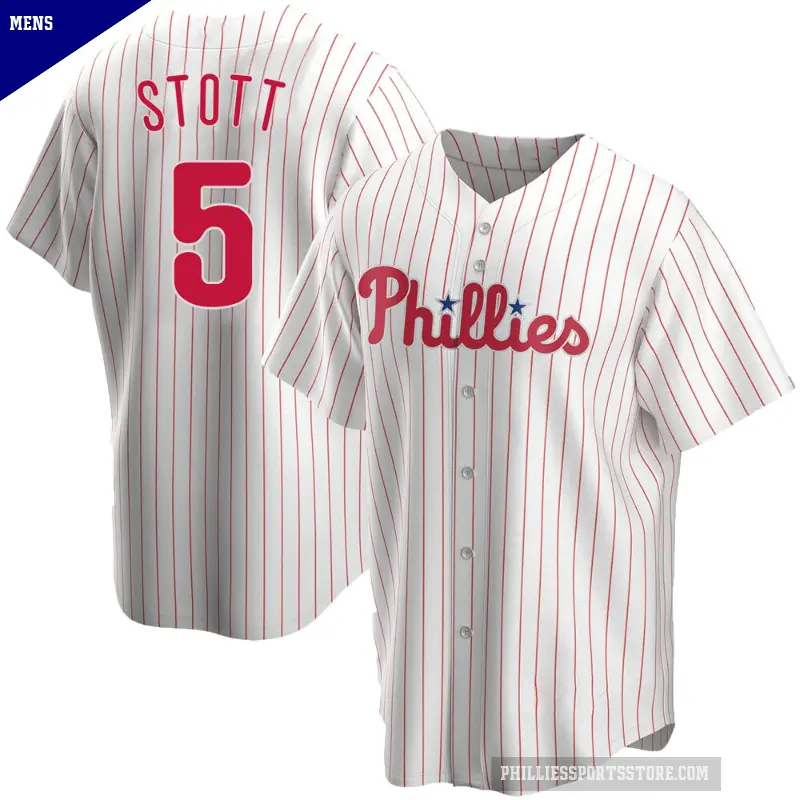 Men's No.5 Bryson Stott Philadelphia Phillies White Replica Home Jersey