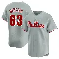 Men's No.63 Michael Mercado Philadelphia Phillies Gray Limited Away Jersey
