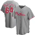 Men's No.64 Andrew Bellatti Philadelphia Phillies Gray Replica Road Jersey