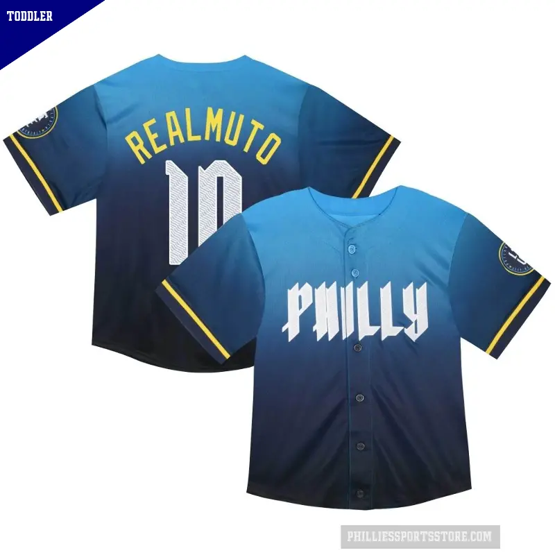 Toddler No.10 J.T. Realmuto Philadelphia Phillies Blue Limited 2024 City Connect Jersey