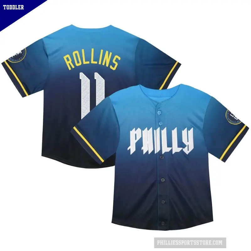 Toddler No.11 Jimmy Rollins Philadelphia Phillies Blue Limited 2024 City Connect Jersey