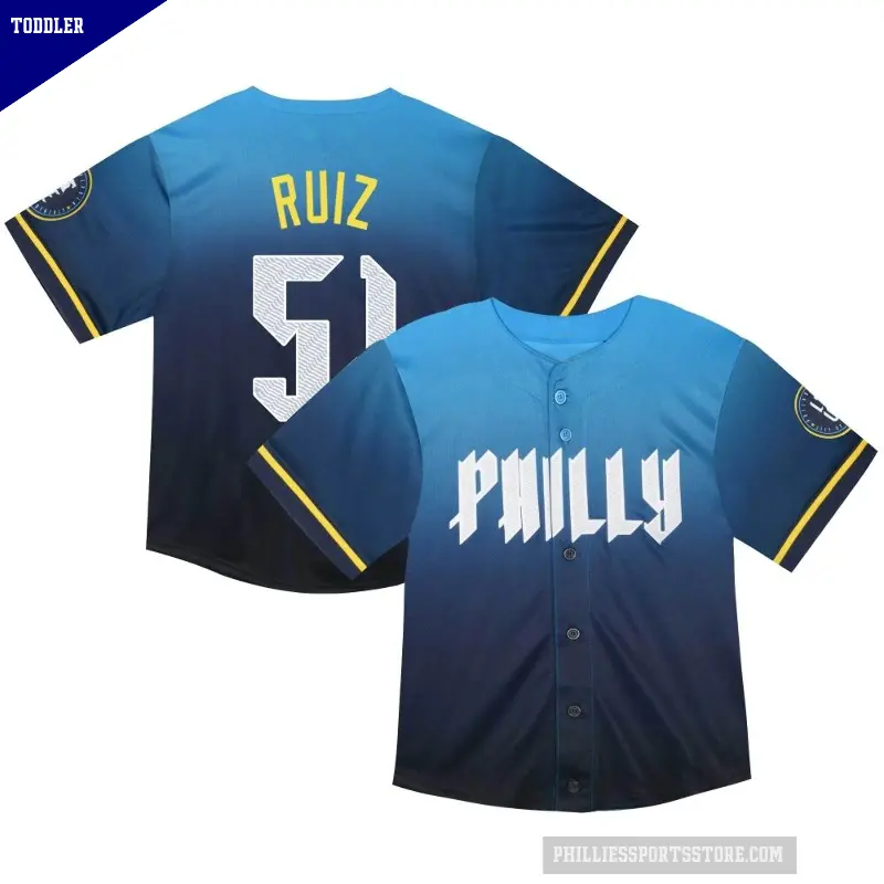 Toddler No.51 Carlos Ruiz Philadelphia Phillies Blue Limited 2024 City Connect Jersey
