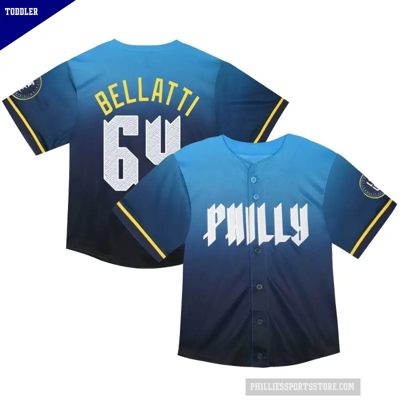Toddler No.64 Andrew Bellatti Philadelphia Phillies Blue Limited 2024 City Connect Jersey