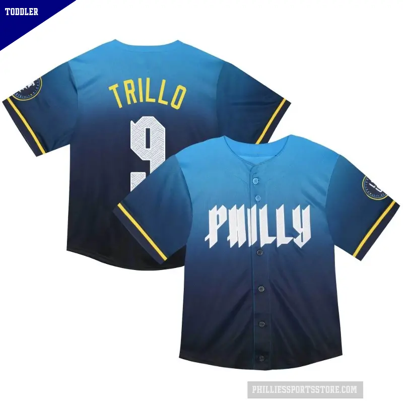 Toddler No.9 Manny Trillo Philadelphia Phillies Blue Limited 2024 City Connect Jersey