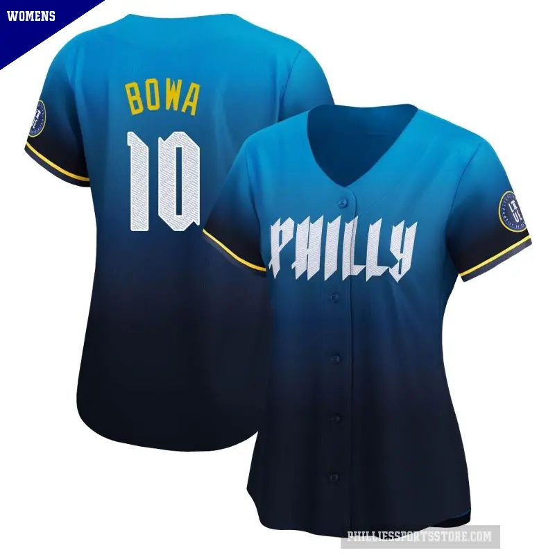 Women's No.10 Larry Bowa Philadelphia Phillies Blue Limited 2024 City Connect Jersey