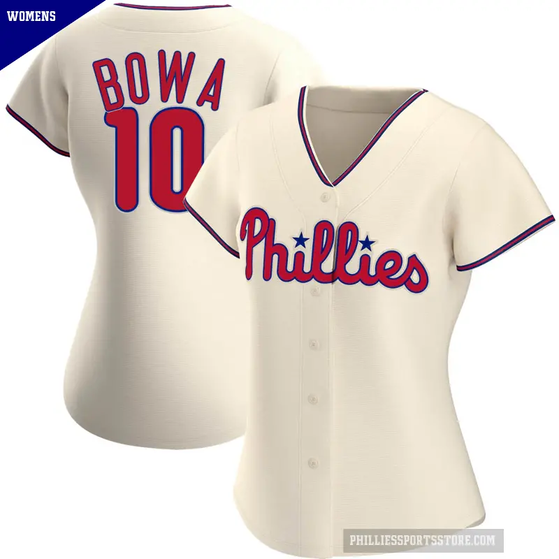 Women's No.10 Larry Bowa Philadelphia Phillies Cream Replica Alternate Jersey