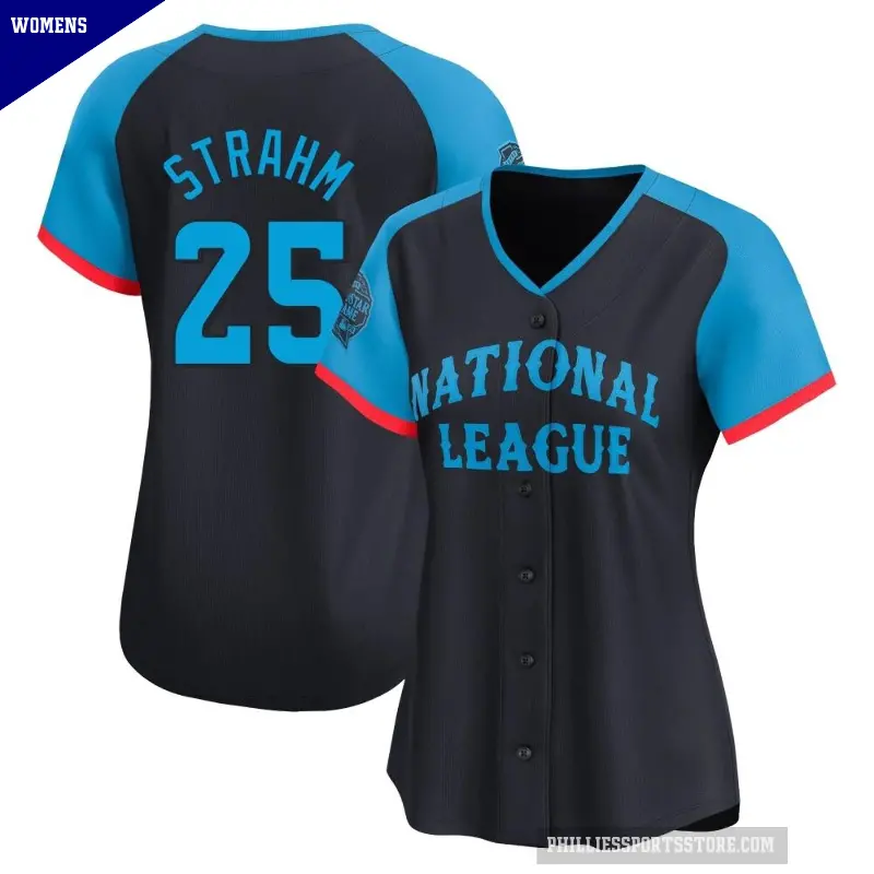 Women's No.25 Matt Strahm Philadelphia Phillies Navy Limited National League 2024 All-Star Game Jersey
