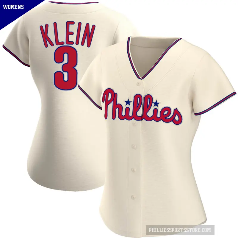 Women's No.3 Chuck Klein Philadelphia Phillies Cream Authentic Alternate Jersey