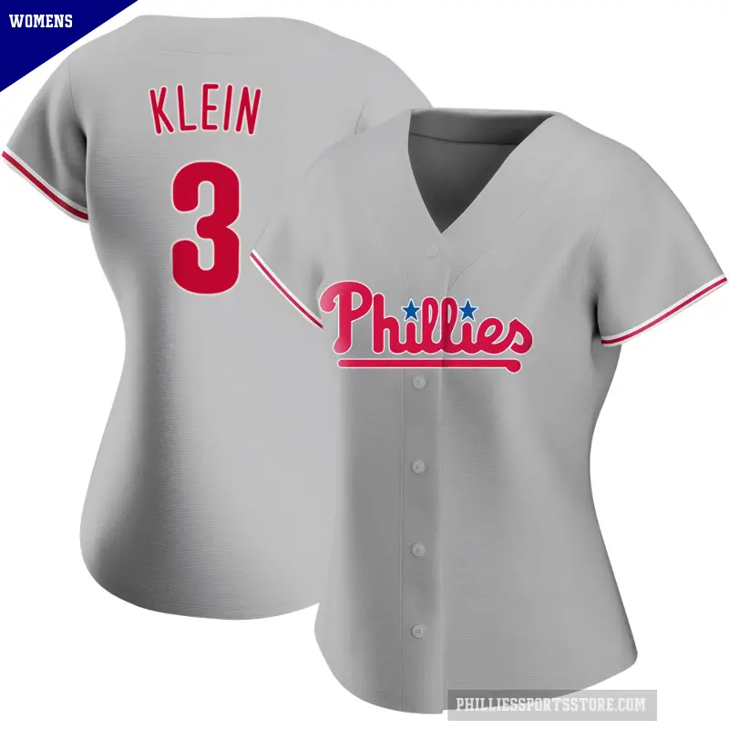 Women's No.3 Chuck Klein Philadelphia Phillies Gray Authentic Road Jersey