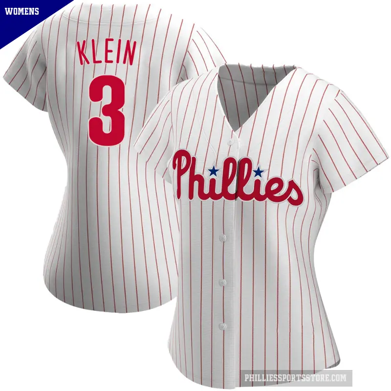 Women's No.3 Chuck Klein Philadelphia Phillies White Authentic Home Jersey