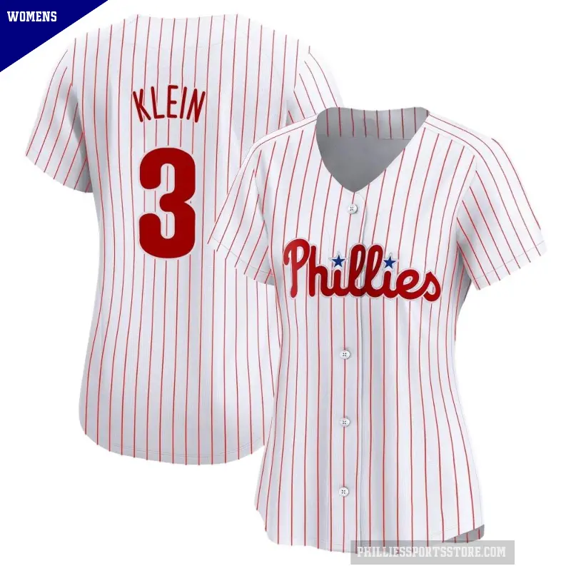 Women's No.3 Chuck Klein Philadelphia Phillies White Limited Home Jersey