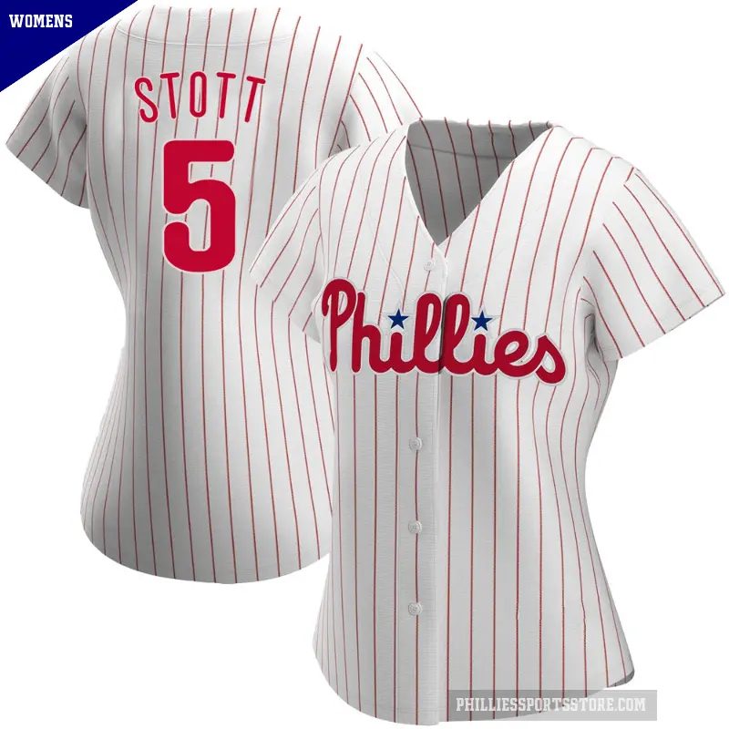 Women's No.5 Bryson Stott Philadelphia Phillies White Authentic Home Jersey