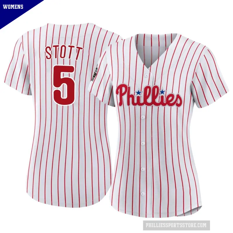 Women's No.5 Bryson Stott Philadelphia Phillies White Replica 2022 World Series Home Jersey