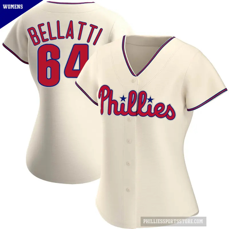 Women's No.64 Andrew Bellatti Philadelphia Phillies Cream Authentic Alternate Jersey