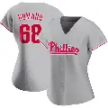 Women's No.68 Jordan Romano Philadelphia Phillies Gray Replica Road Jersey