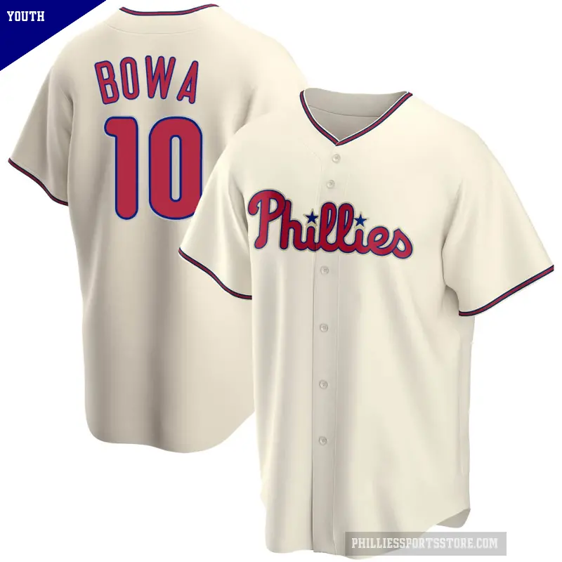 Youth No.10 Larry Bowa Philadelphia Phillies Cream Replica Alternate Jersey