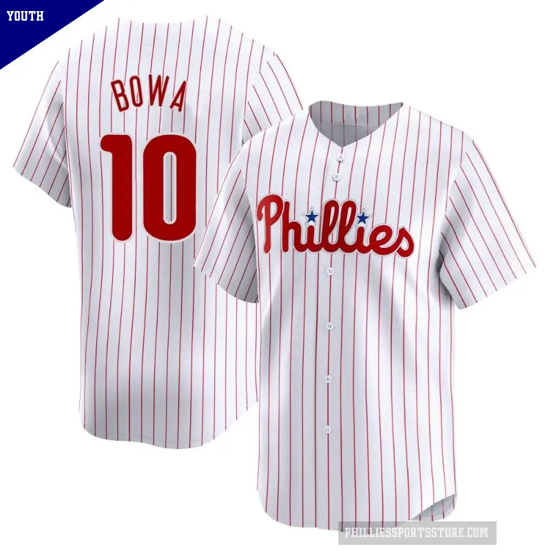 Youth No.10 Larry Bowa Philadelphia Phillies White Limited Home Jersey