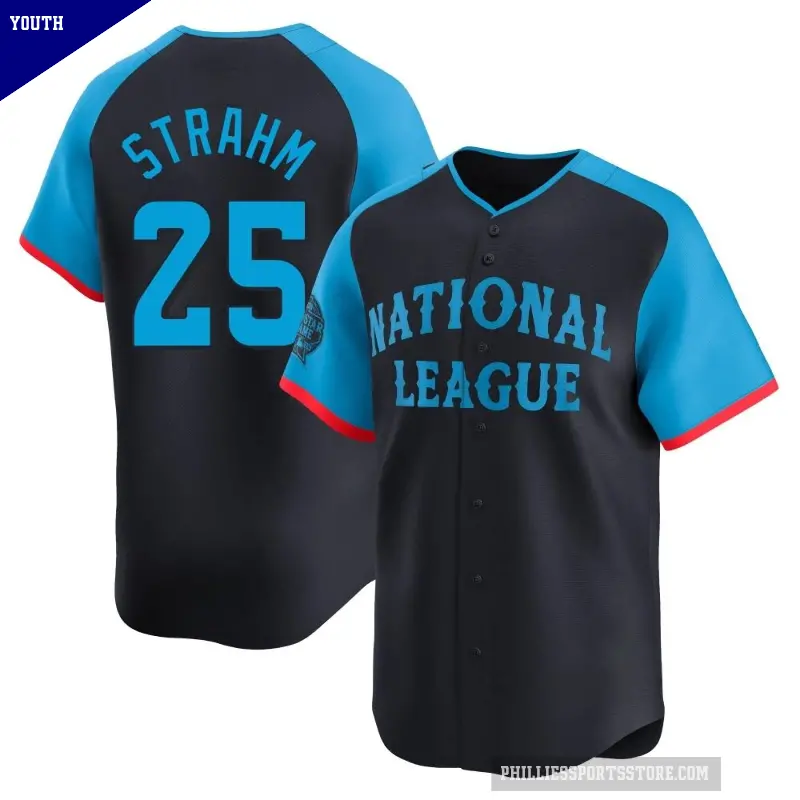 Youth No.25 Matt Strahm Philadelphia Phillies Navy Limited National League 2024 All-Star Game Jersey