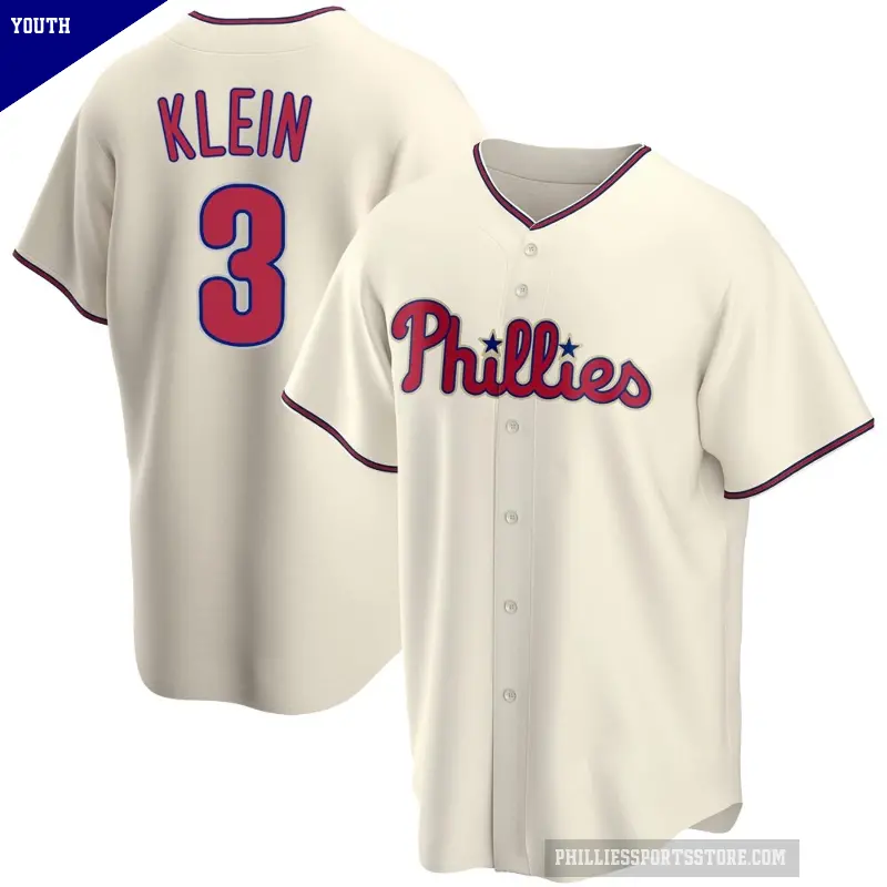 Youth No.3 Chuck Klein Philadelphia Phillies Cream Replica Alternate Jersey